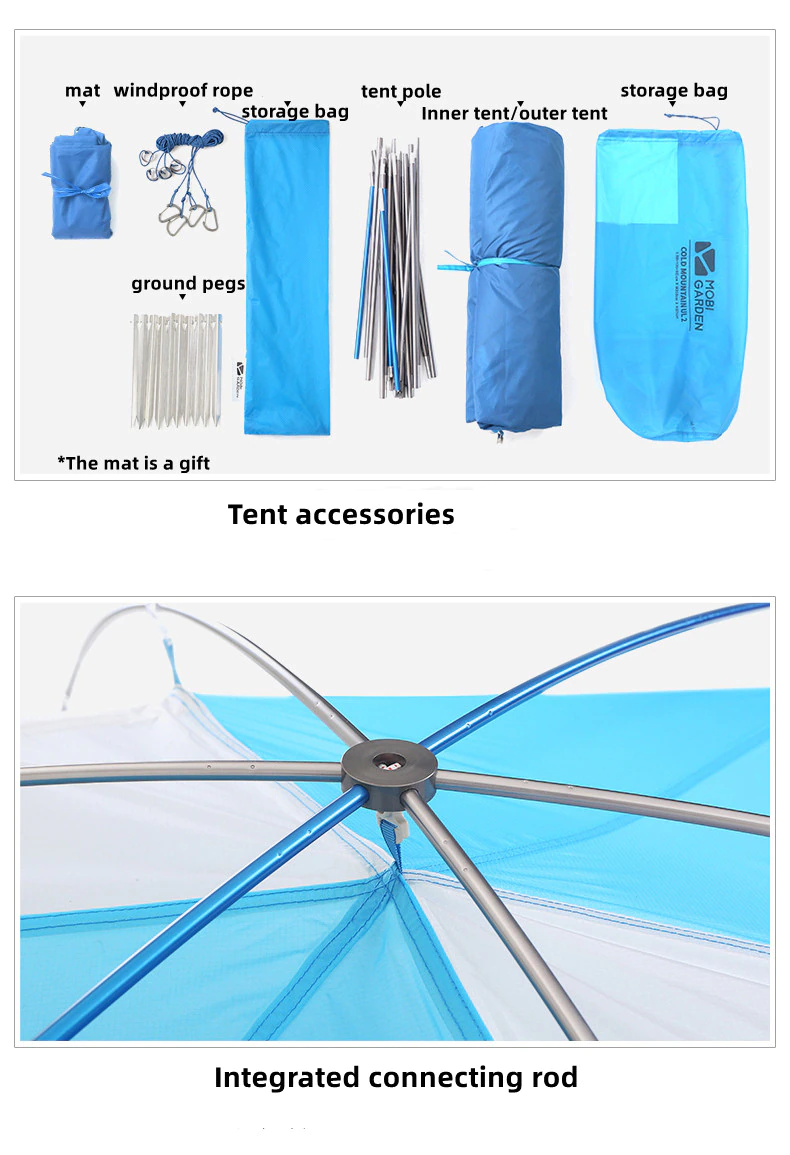 Cheap Goat Tents Mobi Garden Nature Hike Outdoor Camping Tent Travel Rain And Wind Proof Double Ultra Light Outer Bracket Easy To Build Tents