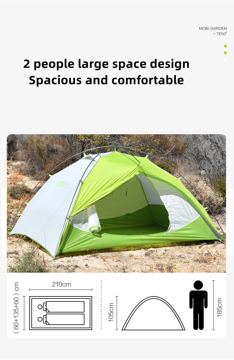 Cheap Goat Tents Mobi Garden Nature Hike Outdoor Camping Tent Travel Rain And Wind Proof Double Ultra Light Outer Bracket Easy To Build Tents