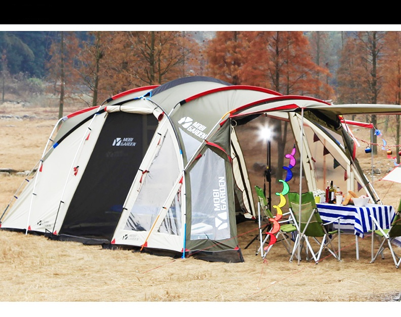 Cheap Goat Tents Mobi Garden Nature Hike Outdoor Camping Tent Travel Windproof Rain Proof Double