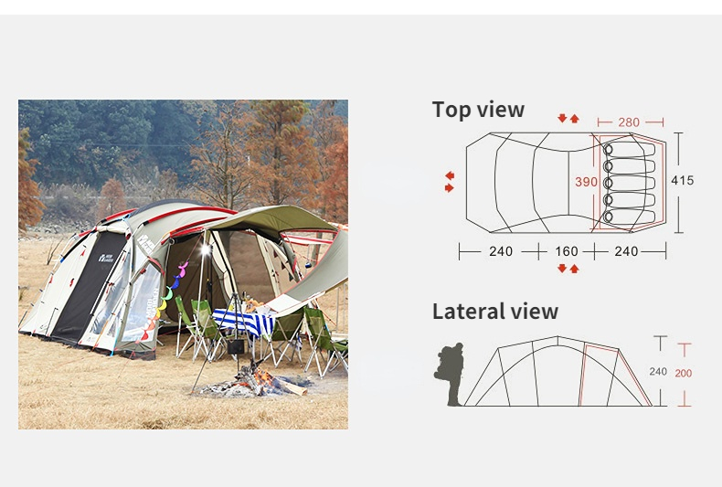 Cheap Goat Tents Mobi Garden Nature Hike Outdoor Camping Tent Travel Windproof Rain Proof Double