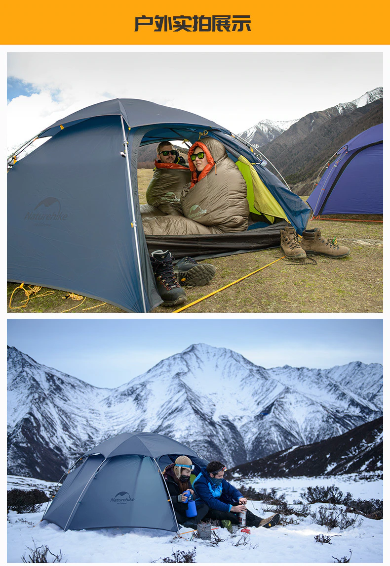 Cheap Goat Tents  2021 New 15d Cloud Peak 2 Tent Outdoor 2 Person Ultralight Windproof Camping Tent Double Layers For Hiking Travel