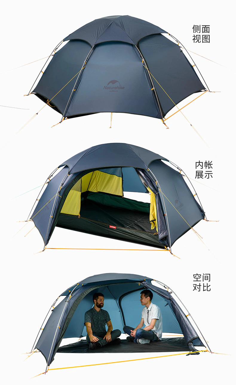 Cheap Goat Tents  2021 New 15d Cloud Peak 2 Tent Outdoor 2 Person Ultralight Windproof Camping Tent Double Layers For Hiking Travel