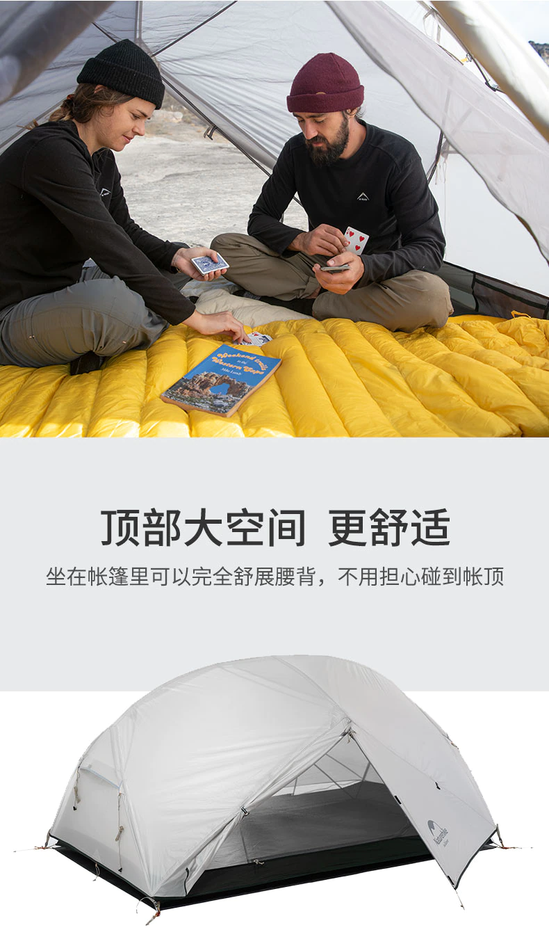 Cheap Goat Tents  Camping Tent 2 Person Mongar Ultralight Tent Outdoor Travel Tent Double Layer Waterproof Tent 3 Season Portable Tent