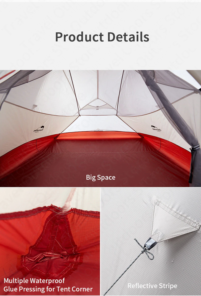 Cheap Goat Tents  Cloud Up Outdoor Camping Tent Ultralight 1 2 3 Man 20d Silica Gel Single Double Persons Tent Hiking With Free Mat