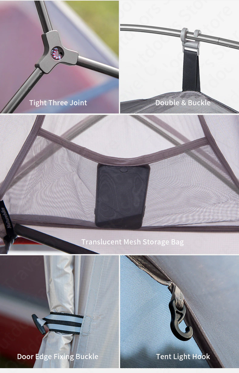 Cheap Goat Tents  Cloud Up Outdoor Camping Tent Ultralight 1 2 3 Man 20d Silica Gel Single Double Persons Tent Hiking With Free Mat