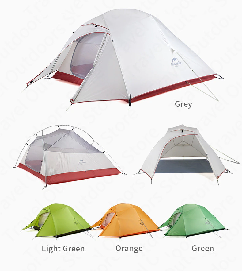 Cheap Goat Tents  Cloud Up Outdoor Camping Tent Ultralight 1 2 3 Man 20d Silica Gel Single Double Persons Tent Hiking With Free Mat