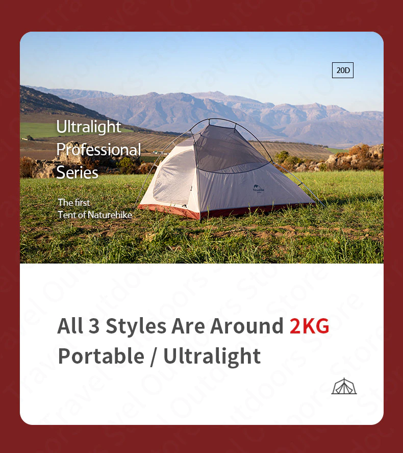 Cheap Goat Tents  Cloud Up Outdoor Camping Tent Ultralight 1 2 3 Man 20d Silica Gel Single Double Persons Tent Hiking With Free Mat
