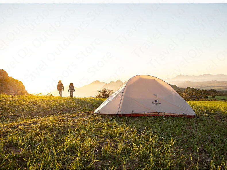 Cheap Goat Tents  Cloud Up Outdoor Camping Tent Ultralight 1 2 3 Man 20d Silica Gel Single Double Persons Tent Hiking With Free Mat