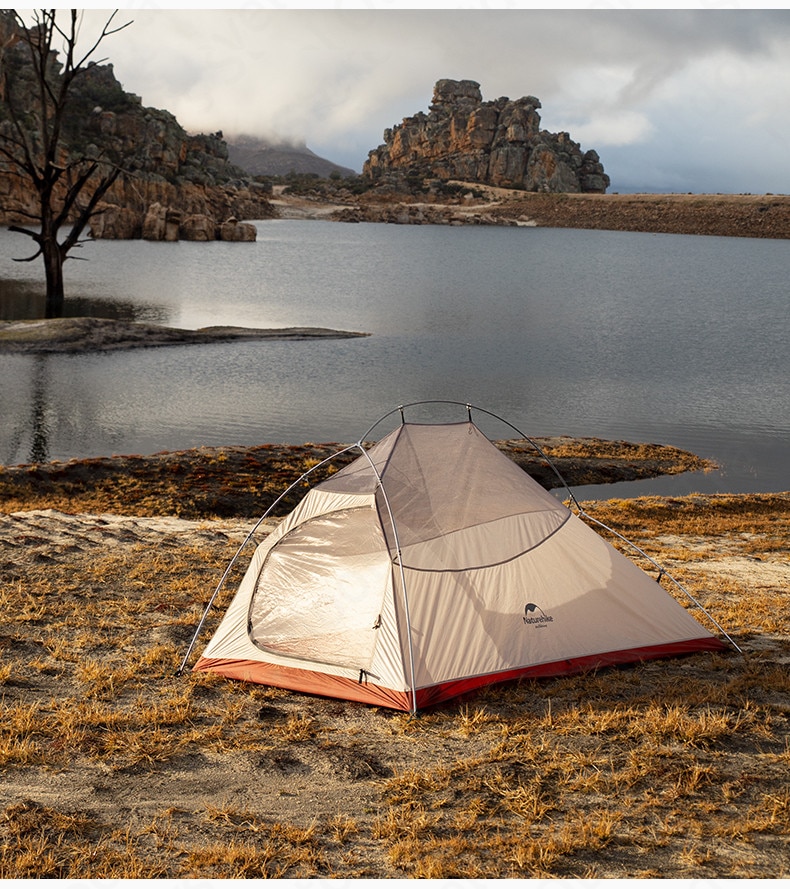 Cheap Goat Tents  Cloud Up Outdoor Camping Tent Ultralight 1 2 3 Man 20d Silica Gel Single Double Persons Tent Hiking With Free Mat