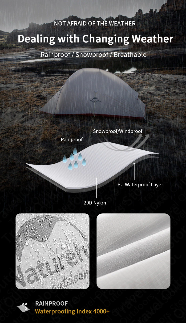 Cheap Goat Tents  Cloud Up Outdoor Camping Tent Ultralight 1 2 3 Man 20d Silica Gel Single Double Persons Tent Hiking With Free Mat