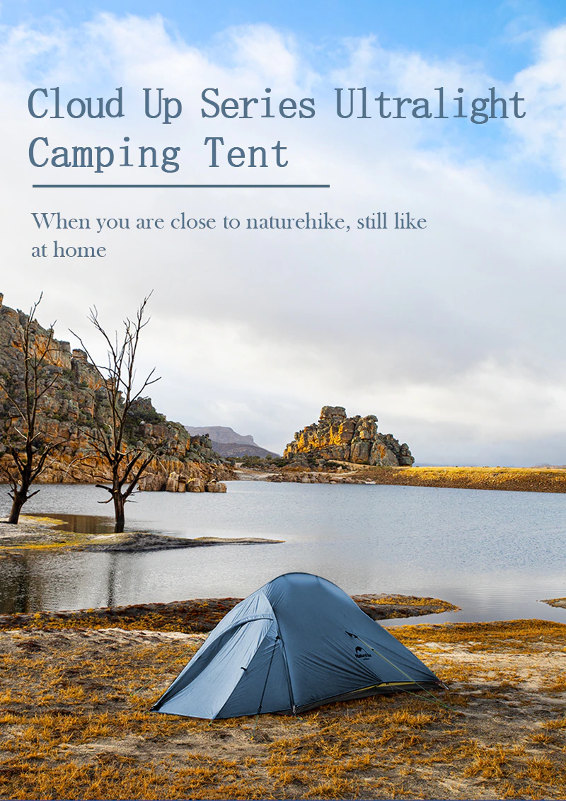 Cheap Goat Tents  New Cloud Up Camping Tent Ultralight Waterproof 2 Person Tent Outdoor Travel Hiking 1 Person Beach Backpacking Tent