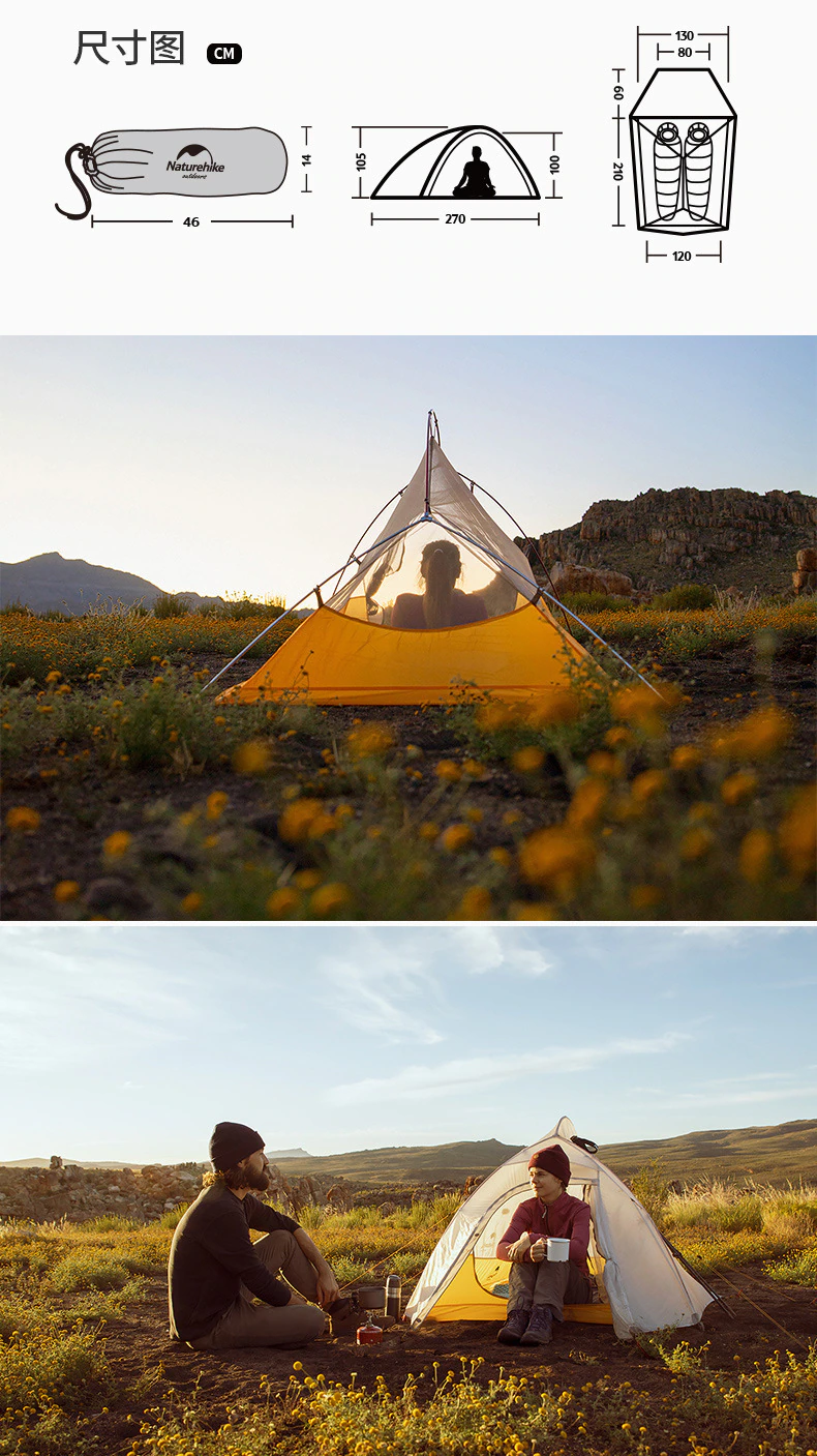 Cheap Goat Tents  New Upgrade Cloud Up 2 Ultralight Tent 10d Nylon Silicone Portable Self Standing Outdoor Camping Tents With Free Mat