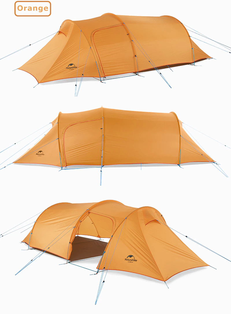 Cheap Goat Tents  Opalus Outdoor Ultralight Silicone Coating 2 3 4 Tunnel Tent 20d 210t Fabric Camping Tents With Mat Green Orange