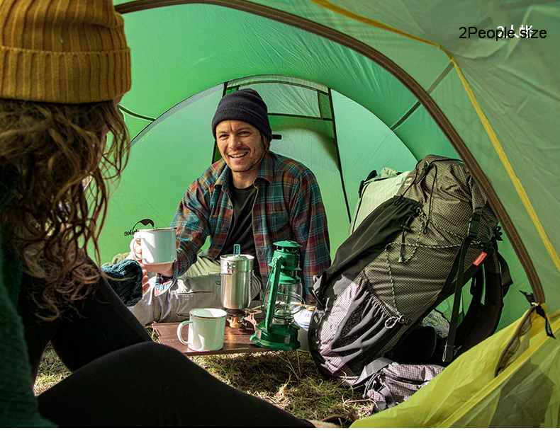 Cheap Goat Tents  Opalus Outdoor Ultralight Silicone Coating 2 3 4 Tunnel Tent 20d 210t Fabric Camping Tents With Mat Green Orange