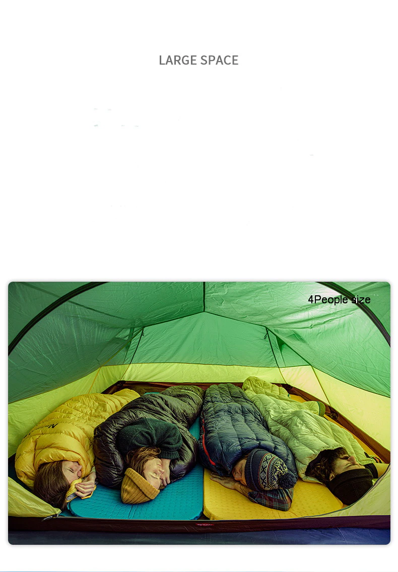 Cheap Goat Tents  Opalus Outdoor Ultralight Silicone Coating 2 3 4 Tunnel Tent 20d 210t Fabric Camping Tents With Mat Green Orange