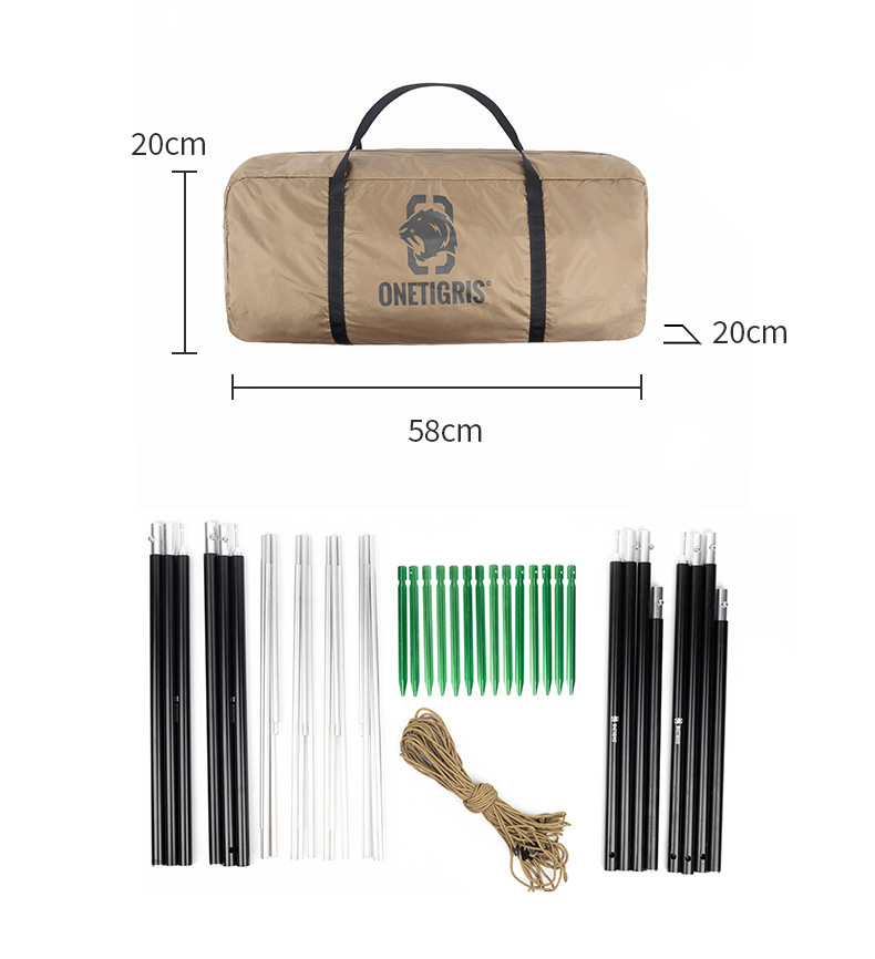 Cheap Goat Tents One Tiger Independent Tent Outdoor Living Room Jungle Survival Shelter Rainproof Ventilation Retro Military Curtain Camping Tent