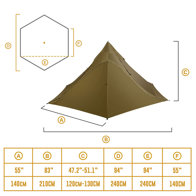 Cheap Goat Tents Onetigris Tipinova Double Tent Ultralight For Adventurers Outdoor Hiking Camping Tent 2 People Lightweight