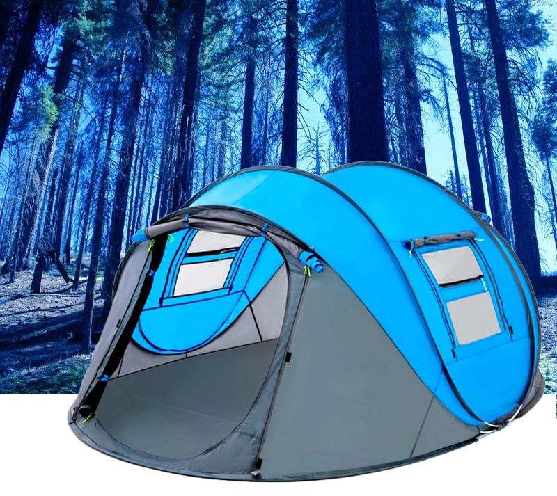 Cheap Goat Tents Outdoor Camping Tent Speed Open Tents Throw Pop Up Hiking Automatic Season Family Party Beach Tents Large Space Free Shipping