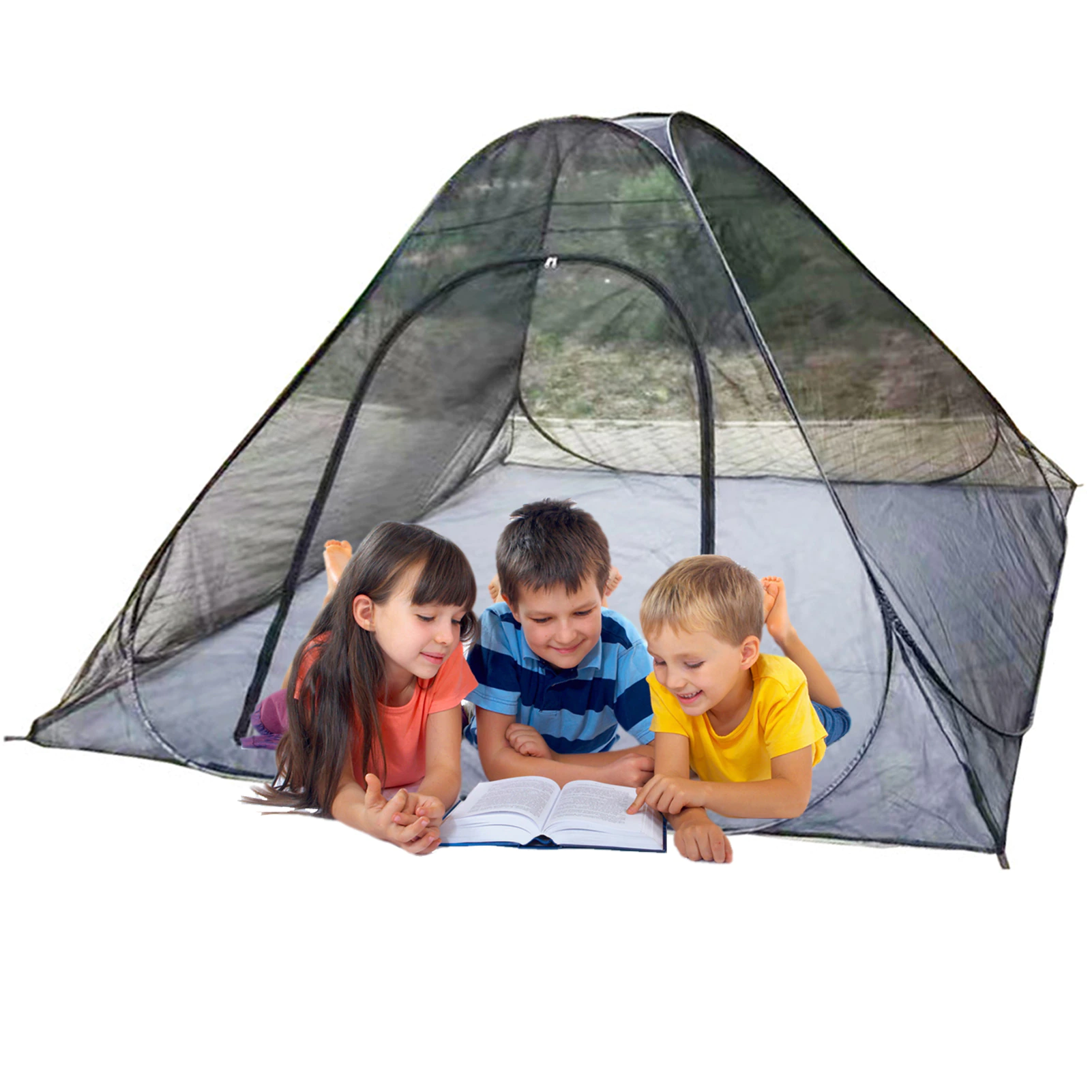 Cheap Goat Tents Outdoor Insect Tent Travel Mesh Tent Camping Insect Net Indoor Insect Reject 3 Corner Post Canopy Curtain Bed Hanging Bed