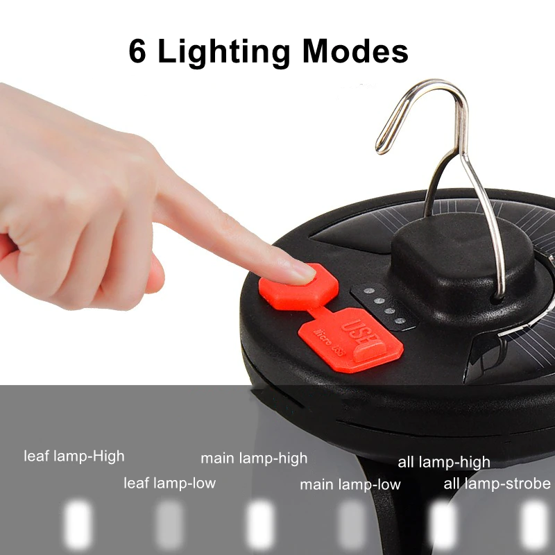 Cheap Goat Tents Outdoor Lighting Led Leaf Camping Lamp Hung Emergency Solar Usb Rechargeable Tent Camping Lights Fishing Travel Lanterns