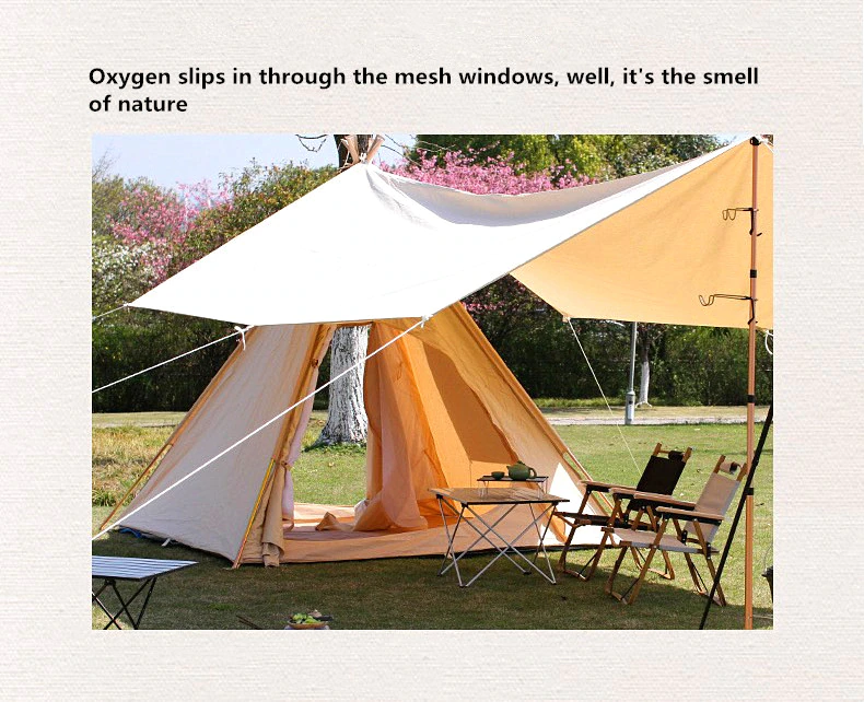 Cheap Goat Tents Outdoor Three Season Cotton Canvas Camping Pyramid Tent Adult Teepee Tent Indian Tipi Tent For 3