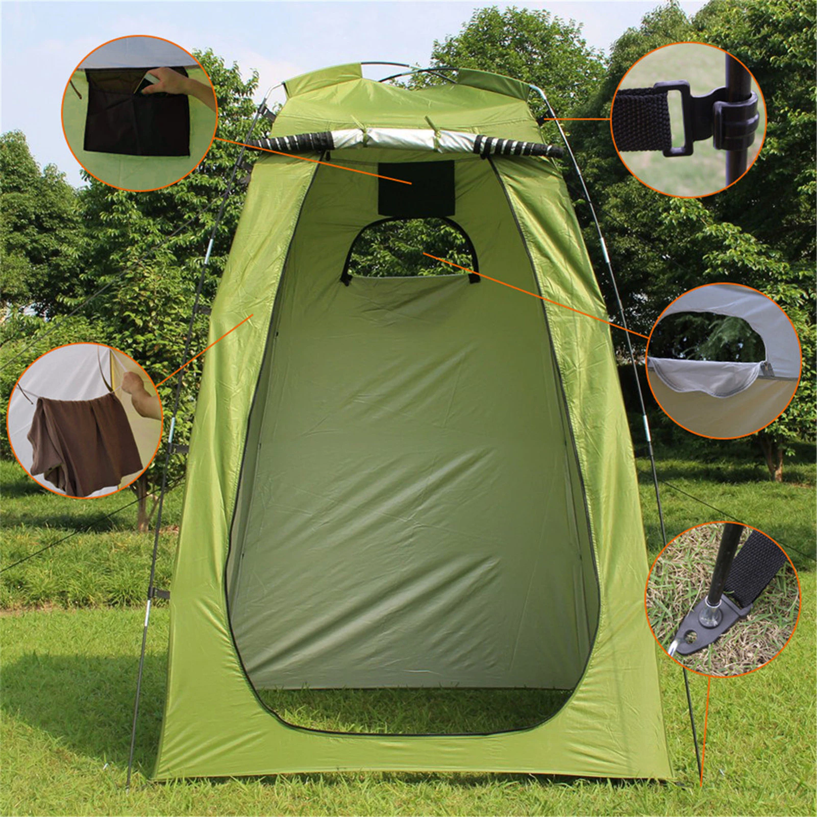 Cheap Goat Tents Portabele Privacy Shower Tent New Ultralight Tents Removable Dressing For Outdoors Beach Camping Travelling Bathing Accessories