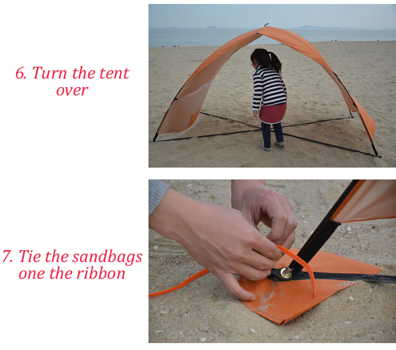Cheap Goat Tents Portable Beach Tent Cabana Sun Shade Canopy Fishing Shelter Tents Awning Sunshade Strandtent Summer Uv Beach Umbrella Tent