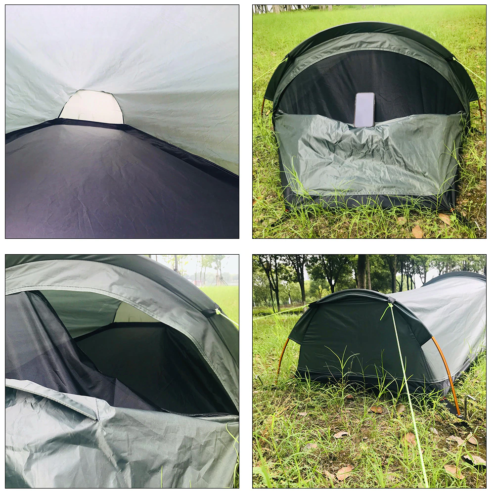 Cheap Goat Tents Single Person Larger Space Canopy Ultralight Bivvy Bag Tent Waterproof Sleeping Bag Cover Bivvy Sack For Outdoor Camping
