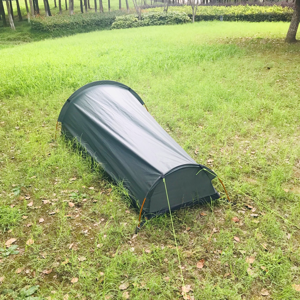Cheap Goat Tents Single Person Larger Space Canopy Ultralight Bivvy Bag Tent Waterproof Sleeping Bag Cover Bivvy Sack For Outdoor Camping