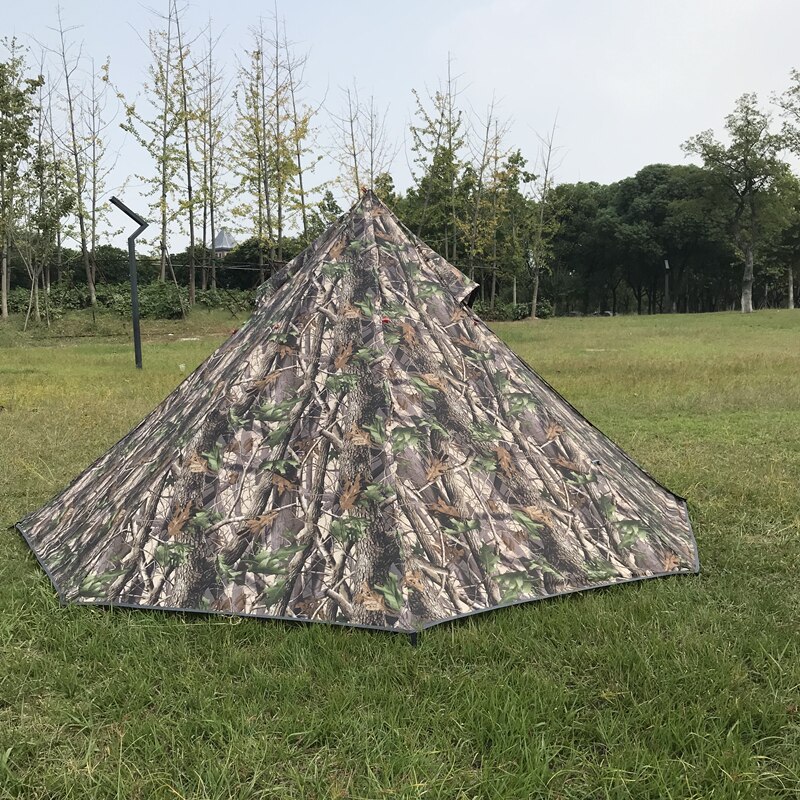 Cheap Goat Tents St Outdoor Solo Backpacking Tent Camping Waterproof Pyramid 1 Pole Camouflage Hot Equipment Round Window