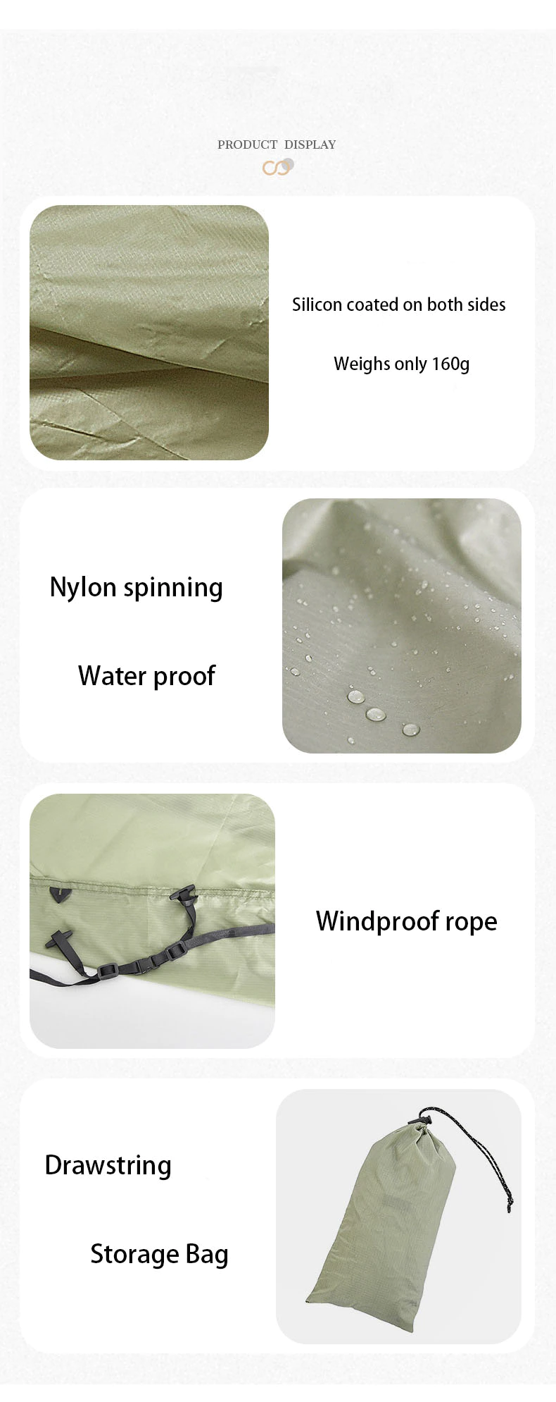 Cheap Goat Tents Ultralight 20d Nylon Rain Jacket Hiking Cycling Raincoat Outdoor Camping Mini Tarp Multifunction Sun Shelter Tarp