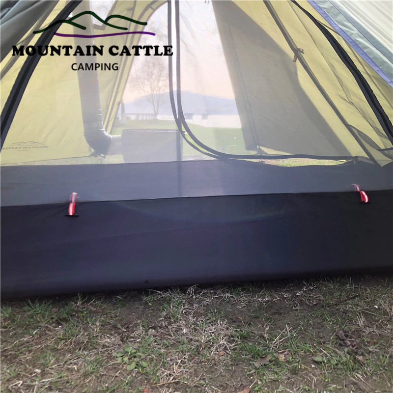Cheap Goat Tents Ultralight Inside Pyramid Tent Rodless Camping Teepee Inside Tent Outdoor Portable Backpacking Summer Mesh Tent 220*85*140cm