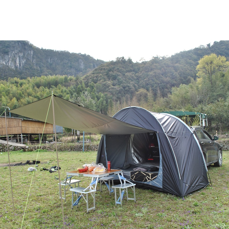 Cheap Goat Tents Upgraded Front Hall Suv Tent With Mesh Extension Canopy Rear Integrated Self