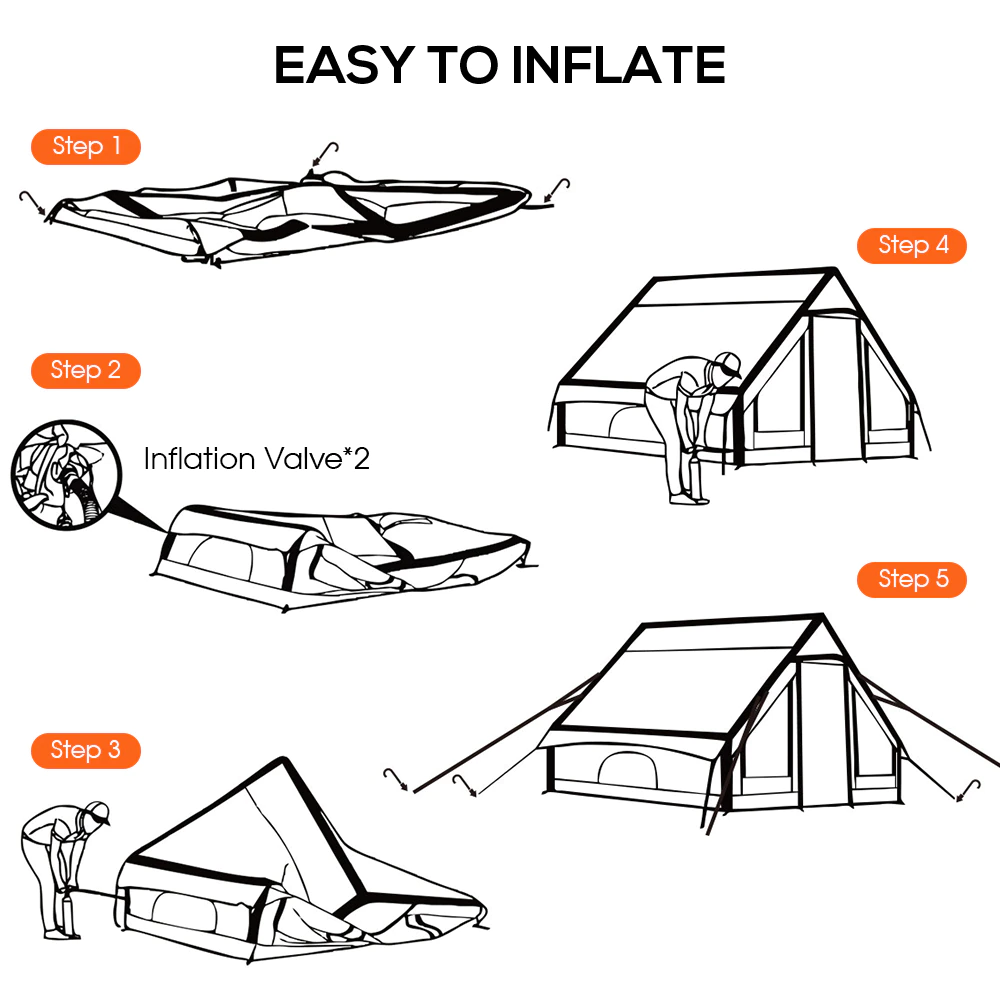 Cheap Goat Tents Waterproof Large Inflatable Tent Oxford Pvc Camping Tent For Fishing Hiking Camping Backpacking 5