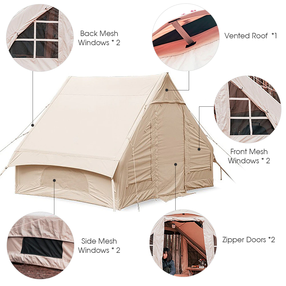 Cheap Goat Tents Waterproof Large Inflatable Tent Oxford Pvc Camping Tent For Fishing Hiking Camping Backpacking 5