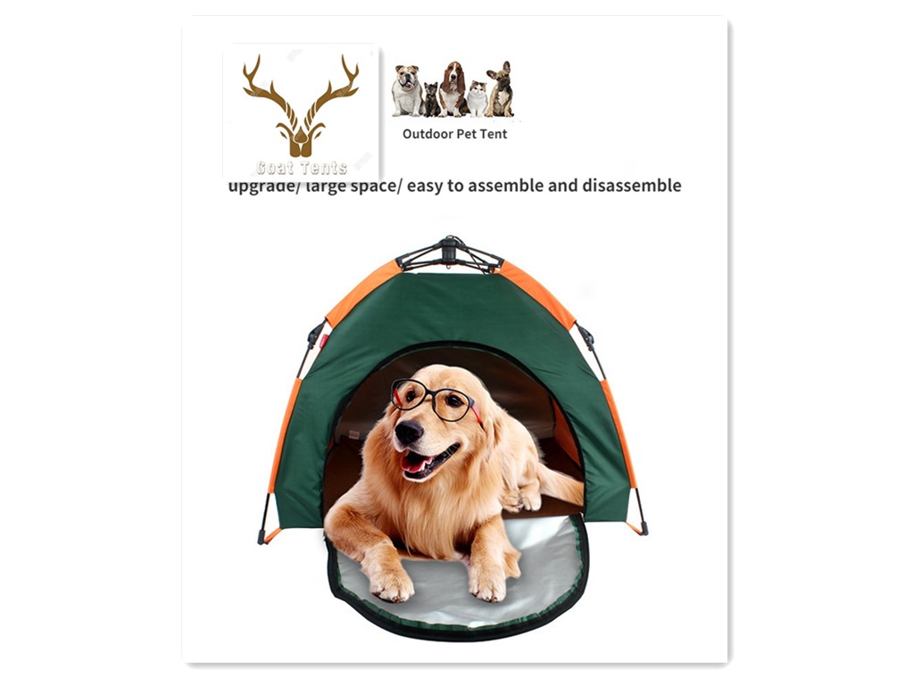 Goat Outdoor Camping Tent For Pets Portable Folding Automatic Dog House Waterproof Car Dog House Car Camping Car Mat