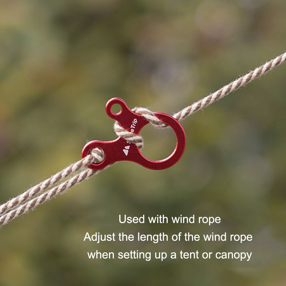 Cheap Goat Tents 10pcs Camping Tent Rope Buckles 3 Hole Aluminium Alloy Parachute Cord Rope Tensioner Fastener Tightening Adjustable Buckles