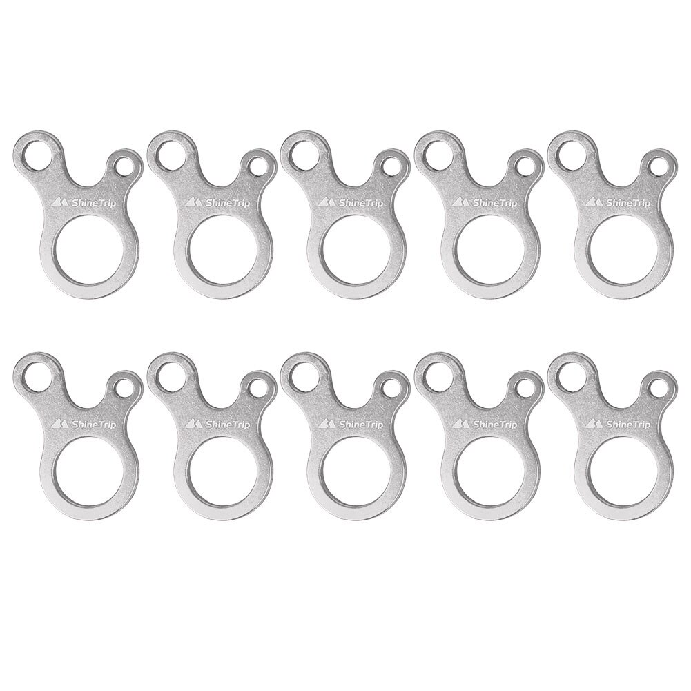 Cheap Goat Tents 10pcs Camping Tent Rope Buckles 3 Hole Aluminium Alloy Parachute Cord Rope Tensioner Fastener Tightening Adjustable Buckles