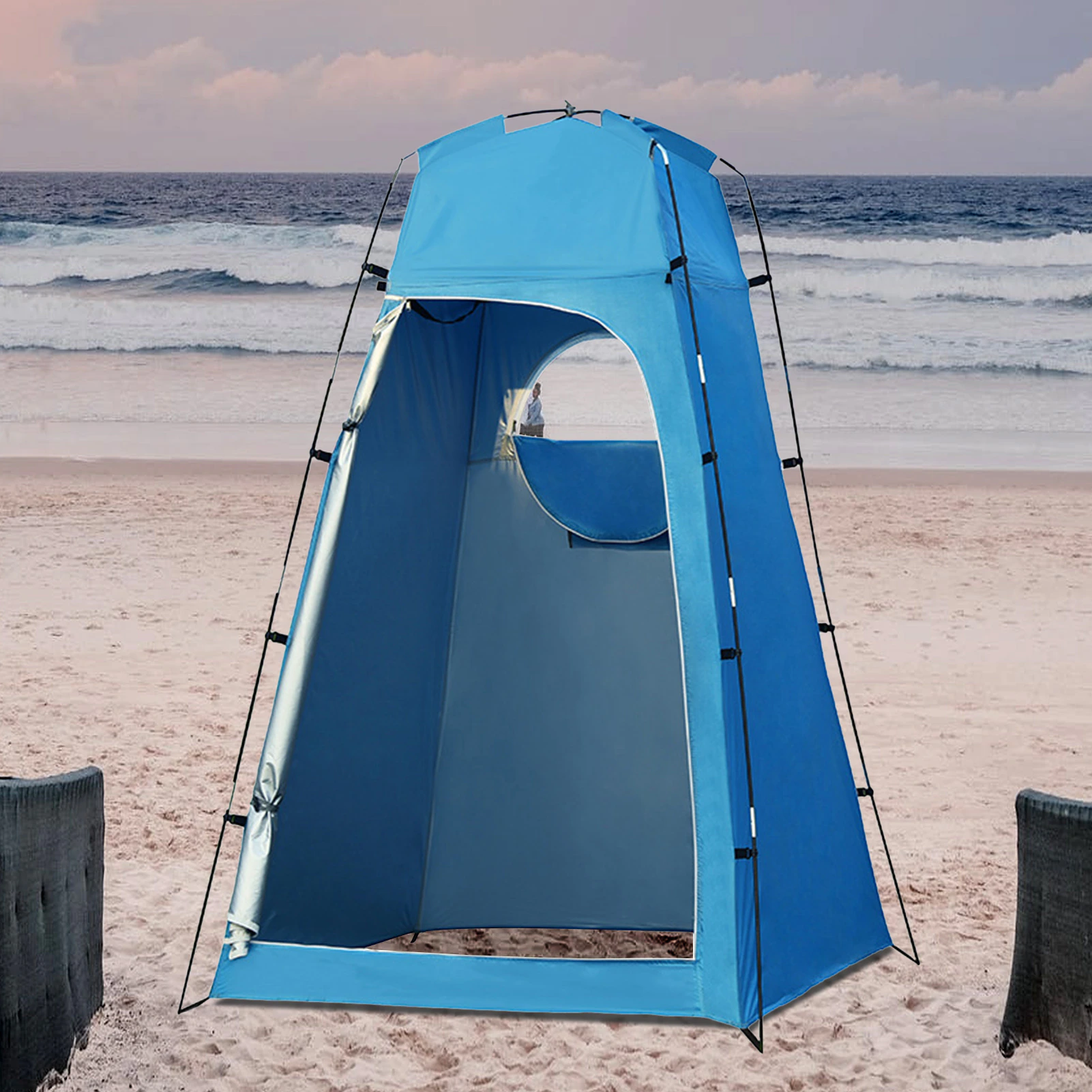 Cheap Goat Tents 130*130*210cm Portable Tent Waterproof Uv Sun Camping Beach Shower Changing Room Shelter Tent Camping Beach Shower Changing Room