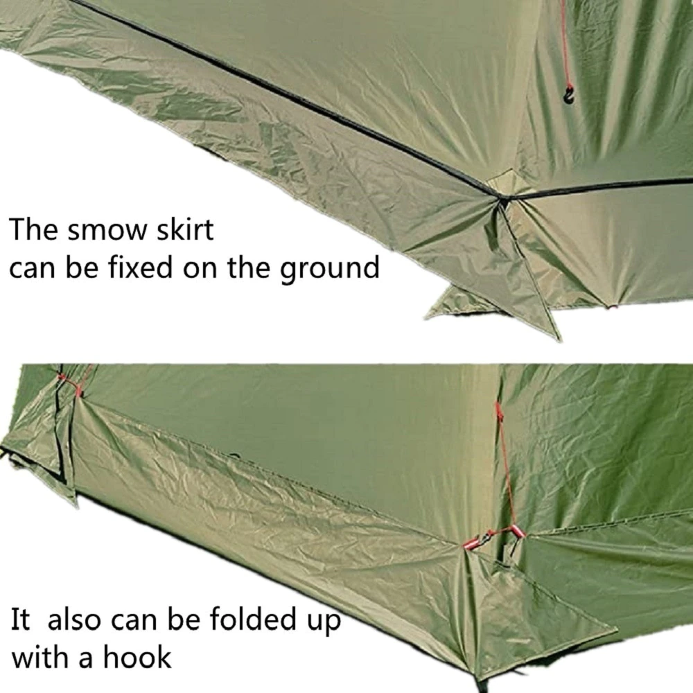 Cheap Goat Tents 2022 New Pyramid Tent With Snow Skirt Ultralight Outdoor Camping Teepee With A Chimney Hole For Cooking Travel Backpacking Tent