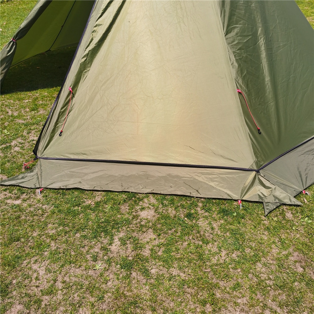 Cheap Goat Tents 2022 New Pyramid Tent With Snow Skirt Ultralight Outdoor Camping Teepee With A Chimney Hole For Cooking Travel Backpacking Tent