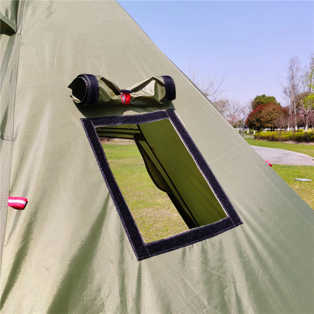 Cheap Goat Tents 2022 New Pyramid Tent With Snow Skirt Ultralight Outdoor Camping Teepee With A Chimney Hole For Cooking Travel Backpacking Tent