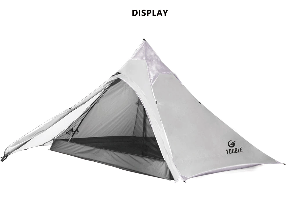 Cheap Goat Tents 20d One Layer 3 Men Three Person Backpacking Tent 3 Season For Camping Hiking Trekking Travelling Ultralight Silicone Coated
