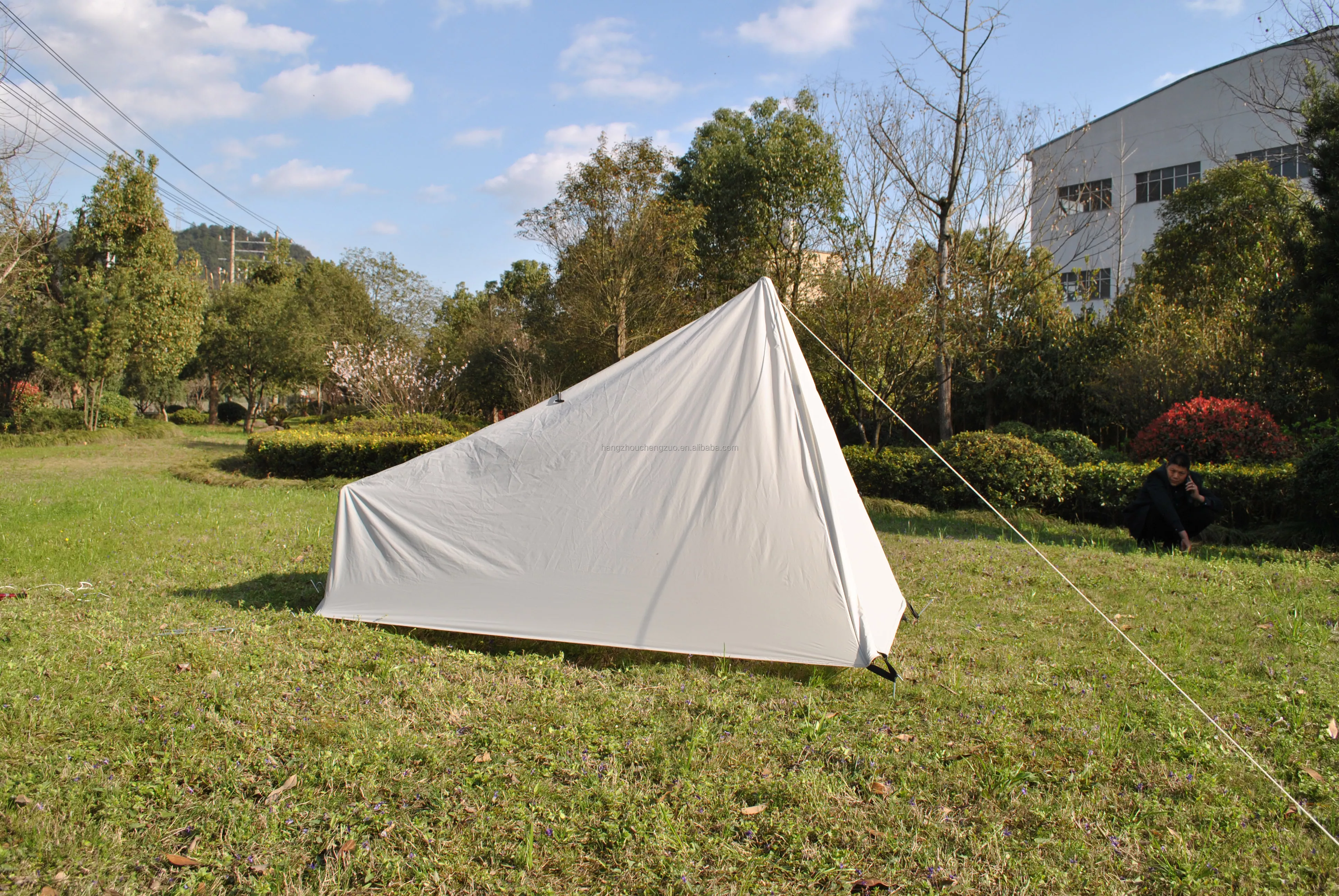 Cheap Goat Tents 20d Silicone Coated Ultralight Tarp Tent, 1 Person Camping Tent, Czx