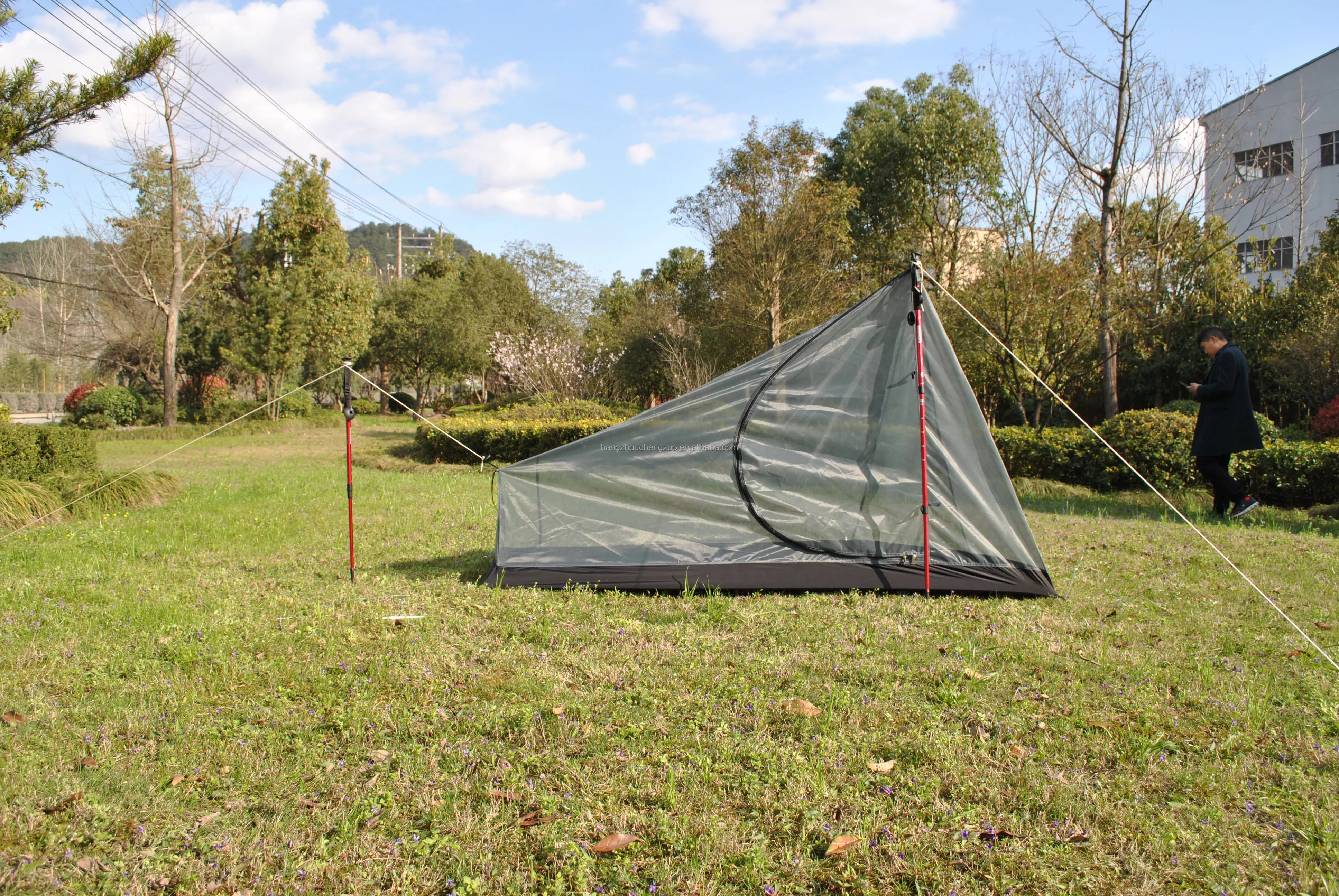 Cheap Goat Tents 20d Silicone Coated Ultralight Tarp Tent, 1 Person Camping Tent, Czx