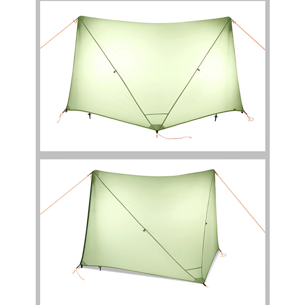 Cheap Goat Tents 20d Silnylon Ultralight Flysheet Outdoor Camping Tent Waterproof Rainfly Backyard Uv Protection Sun Shelter Canopy Trap Autumn