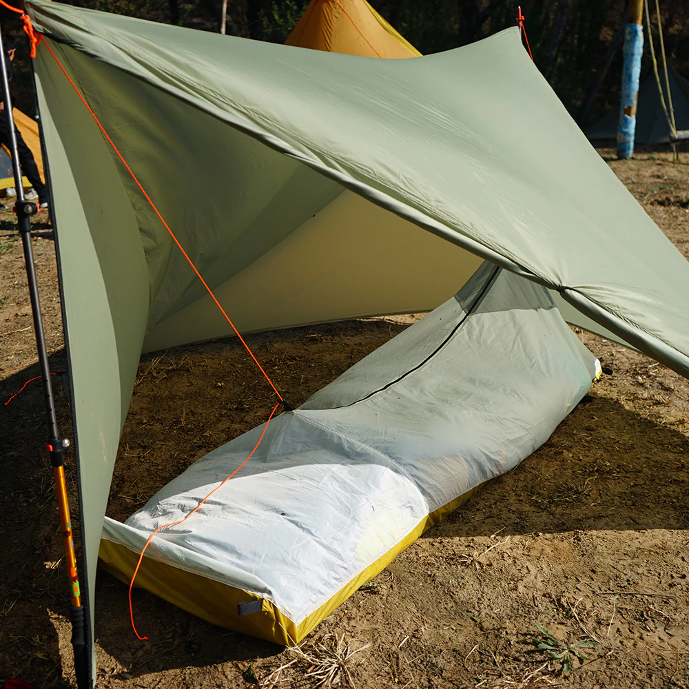 Cheap Goat Tents 20d Silnylon Ultralight Flysheet Outdoor Camping Tent Waterproof Rainfly Backyard Uv Protection Sun Shelter Canopy Trap Autumn