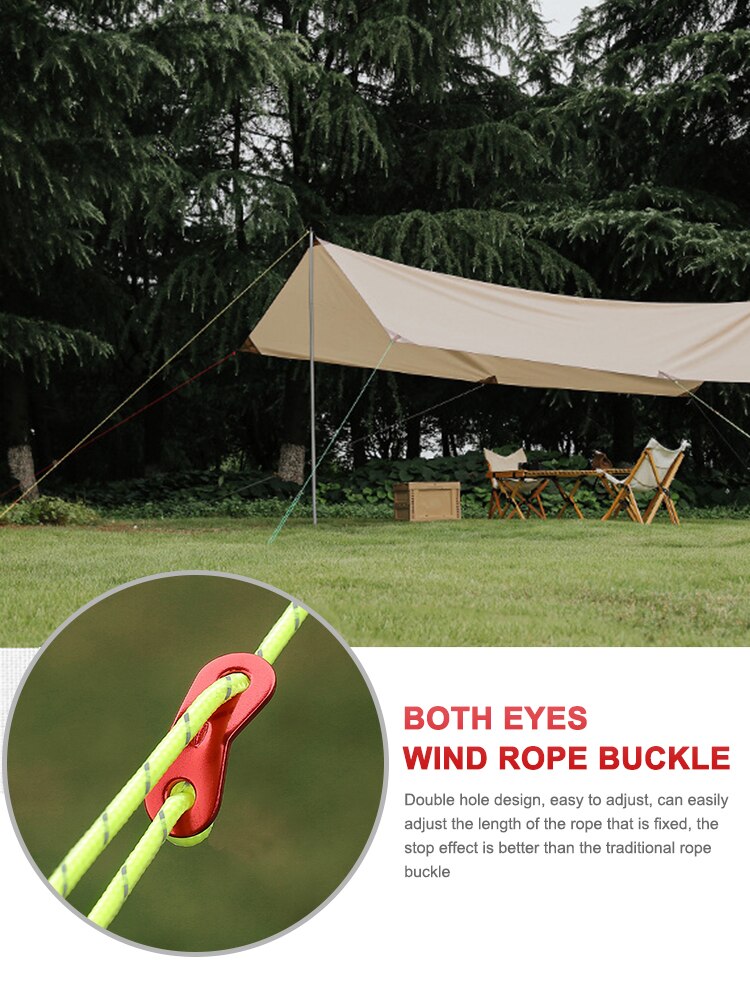 Cheap Goat Tents 20pcs Outdoor Camping Tent Aluminum Rope Paracord Fixed Buckle Fastener Kit
