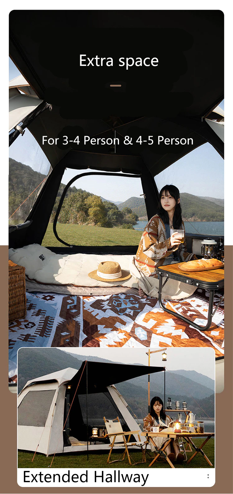 Cheap Goat Tents 210x210cm Outdoor Camping Pop Up Tent Waterproof Sunshade For 3