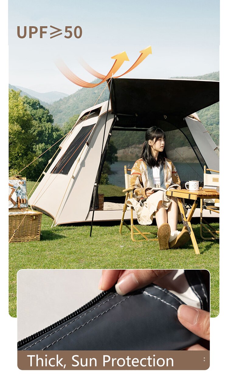 Cheap Goat Tents 210x210cm Outdoor Camping Pop Up Tent Waterproof Sunshade For 3